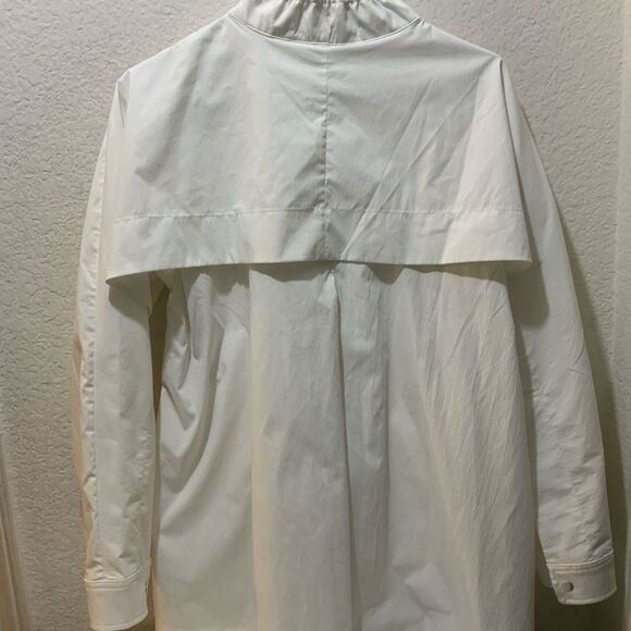 Athleta Advantage Poplin Wind Breaker Oversized White  XS - Picture 8 of 10